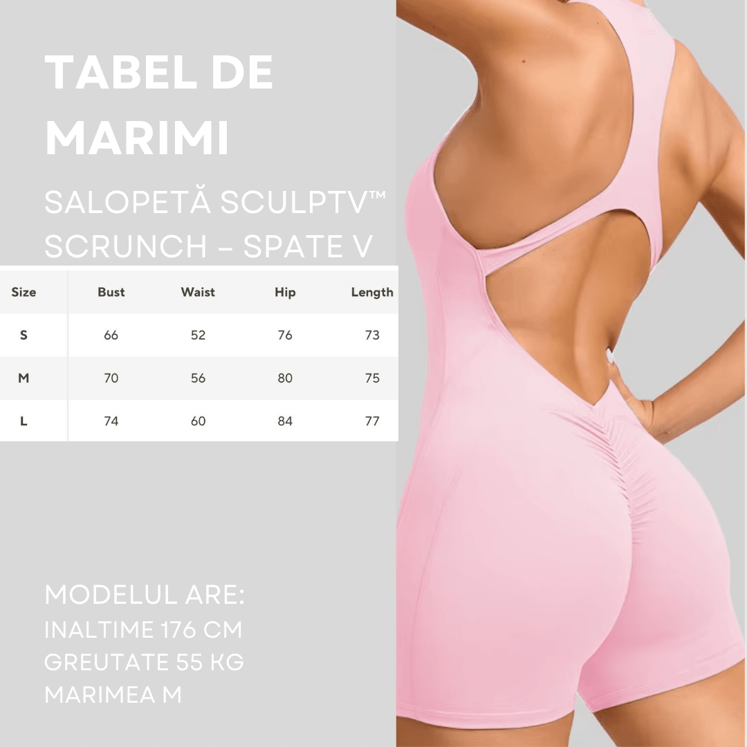 Salopetă SculptV™ Scrunch – Spate V - GymRevoolt
